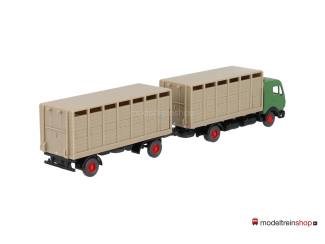 Wiking H0 26565 Vrachtwagen met aanhanger veetransport - Modeltreinshop
