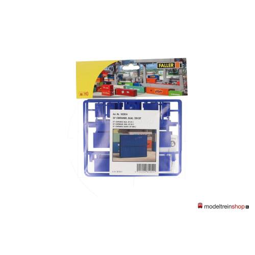 Faller HO 182054 20' Container Blauw 2 stuks - Bouwpakket - Modeltreinshop