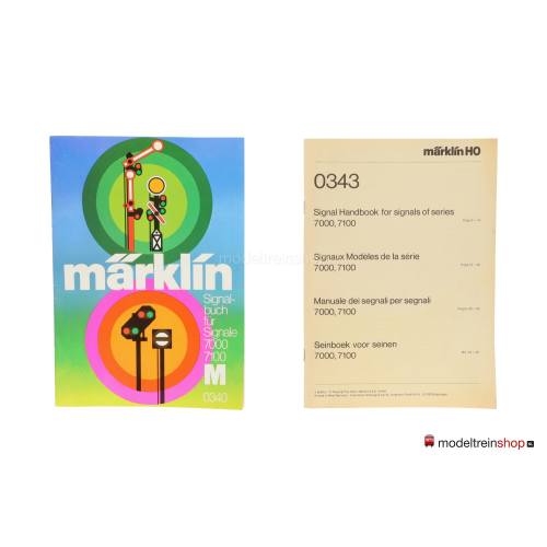 Marklin H0 0340 en 0343 Seinboek voor seinen 7000 en 7100 - Modeltreinshop