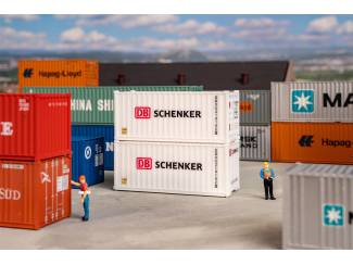 Faller HO 182053 20' Container DB Schenker 2 stuks - Modeltreinshop