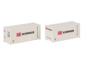 Faller HO 182053 20' Container DB Schenker 2 stuks - Modeltreinshop