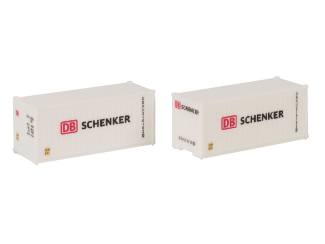 Faller HO 182053 20' Container DB Schenker 2 stuks - Modeltreinshop