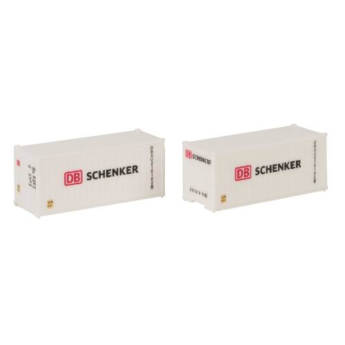 Faller HO 182053 20' Container DB Schenker 2 stuks - Modeltreinshop