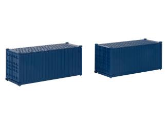 Faller HO 182054 20' Container Blauw 2 stuks - Modeltreinshop