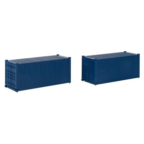 Faller HO 182054 20' Container Blauw 2 stuks - Modeltreinshop