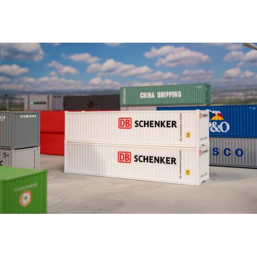 Faller HO 182153 40' Container DB Schenker 2 stuks - Modeltreinshop