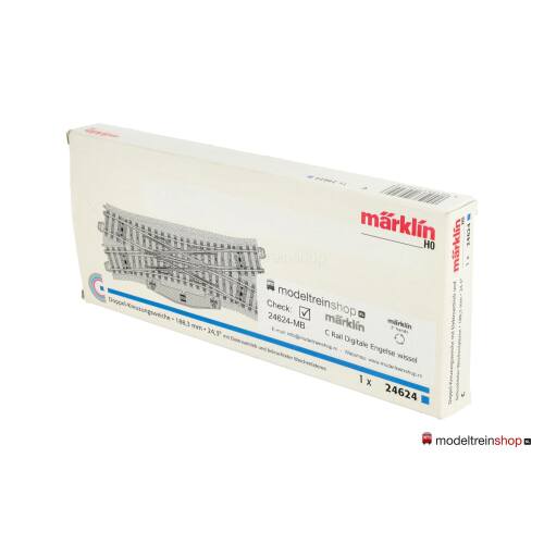 Marklin C Rail 24624 Digitale Engelse wissel 188,3 mm - Modeltreinshop