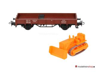 Marklin H0 4424 V16 Lageboordwagen met bulldozer - Modeltreinshop