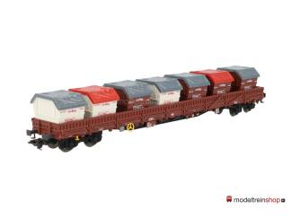 Marklin H0 47086 Rens lageboordwagen met opklapbare rongen en “Awilog” afstortbakken - Modeltreinshop