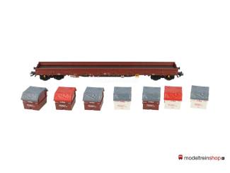 Marklin H0 47086 Rens lageboordwagen met opklapbare rongen en “Awilog” afstortbakken - Modeltreinshop