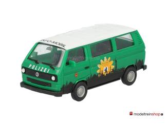 Herpa H0 042079 VW Volkswagen T3 Bus Bully Polizei Berlin Infomobil - Modeltreinshop