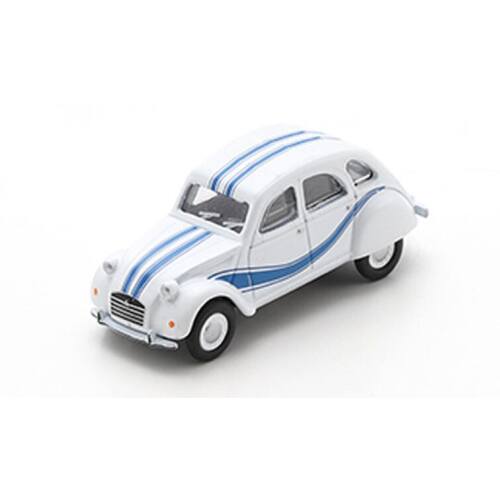 Schuco H0 451870005 Citroen 2CV, wit/blauw Lelijke eend - Modeltreinshop