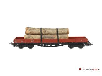 Marklin H0 4514 V05 Lageboordwagen 00t / Rklmm-tu beladen met houtstammen - Modeltreinshop