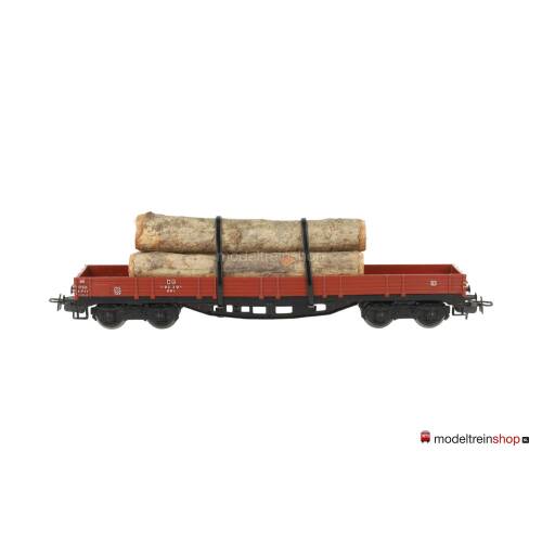 Marklin H0 4514 V05 Lageboordwagen 00t / Rklmm-tu beladen met houtstammen - Modeltreinshop