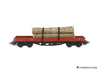 Marklin H0 4514 V05 Lageboordwagen 00t / Rklmm-tu beladen met houtstammen - Modeltreinshop