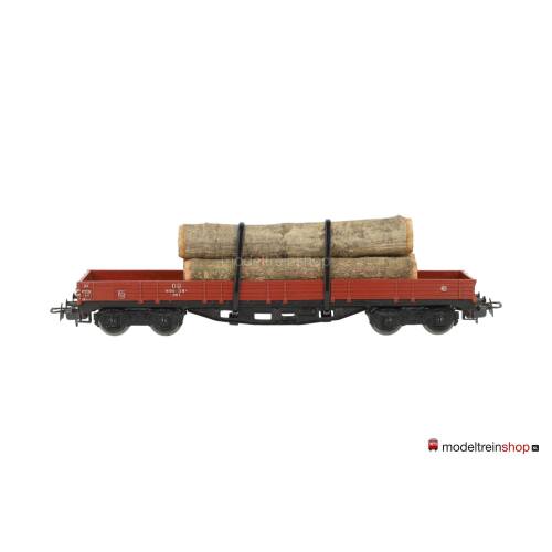 Marklin H0 4514 V05 Lageboordwagen 00t / Rklmm-tu beladen met houtstammen - Modeltreinshop