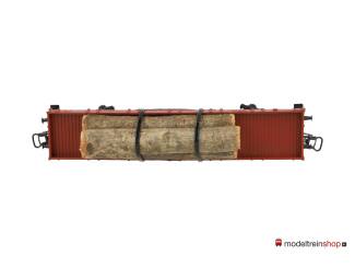 Marklin H0 4514 V05 Lageboordwagen 00t / Rklmm-tu beladen met houtstammen - Modeltreinshop