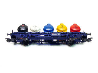 Marklin H0 47672 Containerdraagwagen Magazin 1996 - Modeltreinshop