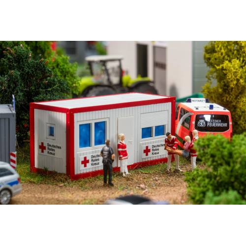 Faller HO 180338 180338 kantoorcontainer politie en Rotes Kreuz - Modeltreinshop