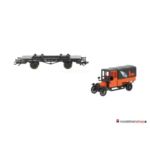 Marklin H0 46841 platte wagen X van de DRG met oldtimer Beru - Modeltreinshop