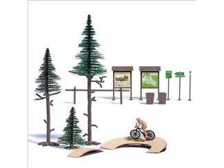 Busch H0 1838 mountainbiker op parcours - Modeltreinshop