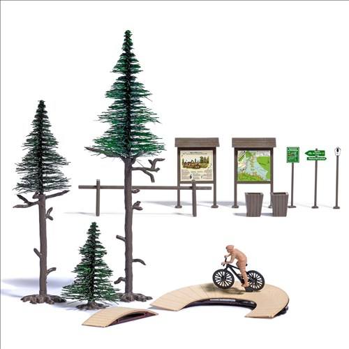Busch H0 1838 mountainbiker op parcours - Modeltreinshop