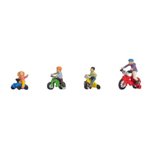 Noch H0 15908 Kinderen op kinderfietsen - Modeltreinshop