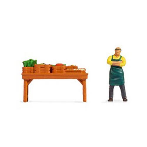 Noch H0 16500 Tiny-Scenes - Man en groentekraam - Modeltreinshop