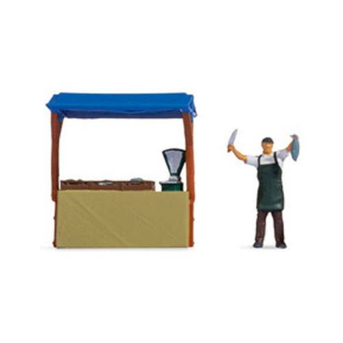 Noch H0 16503 Tiny-Scenes - Man en Viskraam - Modeltreinshop