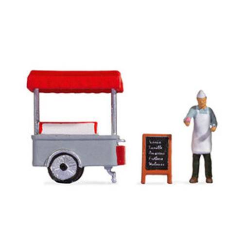 Noch H0 16504 Tiny-Scenes - Man en ijscowagen - Modeltreinshop