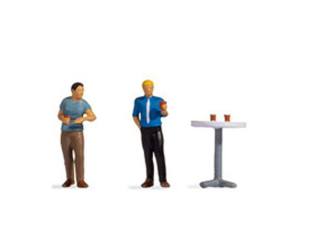 Noch H0 16507 Tiny-Scenes - 2 man aan de koffie bij statafel - Modeltreinshop