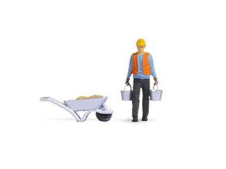 Noch H0 16520 Tiny-Scenes - man draagt emmers en kruiwagen - Modeltreinshop