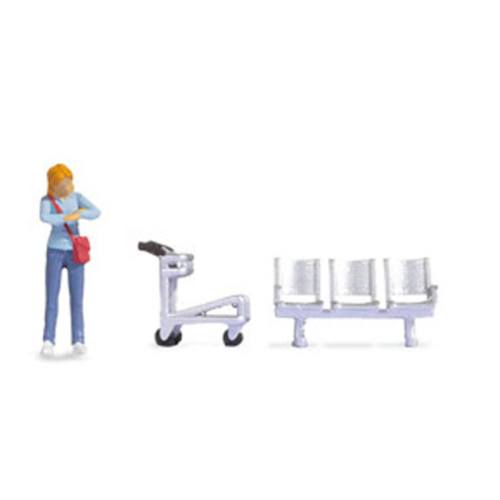 Noch H0 16528 Tiny-Scenes - Op het platform - Modeltreinshop