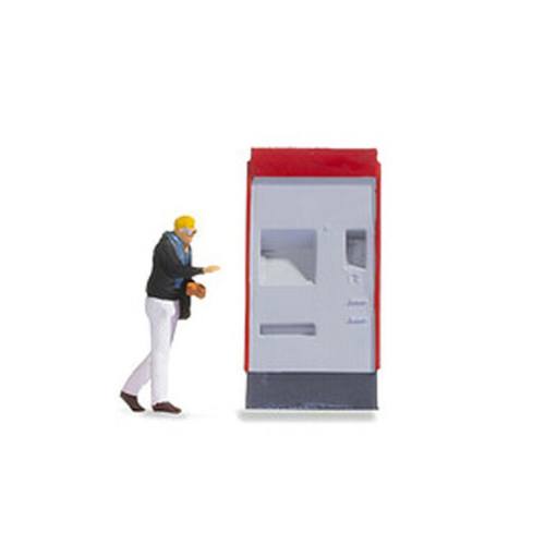Noch H0 16529 Tiny-Scenes - man bij kaartjesautomaat - Modeltreinshop