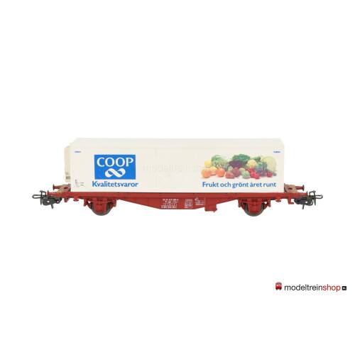 Marklin H0 4673 V01 Container wagen COOP Lgjs SJ - Modeltreinshop