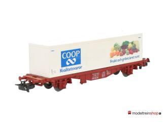 Marklin H0 4673 V01 Container wagen COOP Lgjs SJ - Modeltreinshop