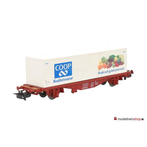 Marklin H0 4673 V01 Container wagen COOP Lgjs SJ - Modeltreinshop