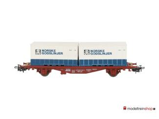 Marklin H0 4772 Container wagen NORSKE GODSLINJER Lgjs 598 van de NSB - Modeltreinshop