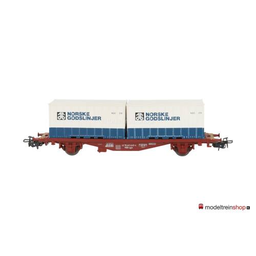 Marklin H0 4772 Container wagen NORSKE GODSLINJER Lgjs 598 van de NSB - Modeltreinshop