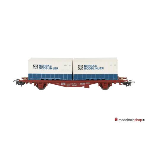 Marklin H0 4772 Container wagen NORSKE GODSLINJER Lgjs 598 van de NSB - Modeltreinshop
