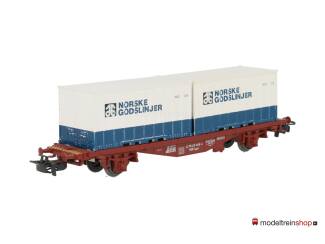 Marklin H0 4772 Container wagen NORSKE GODSLINJER Lgjs 598 van de NSB - Modeltreinshop
