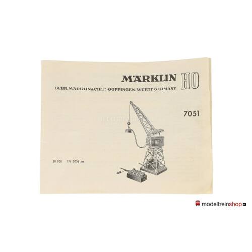 Marklin H0 7051 V02 Elektrische kraan met magneet - Modeltreinshop