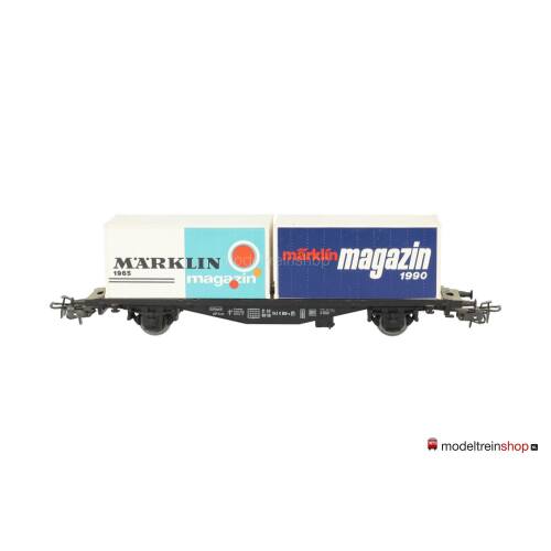 Marklin H0 84670 Containerwagen Marklin Magazin 1990 Typ Berlin / Lgjs 598 van de DB - Modeltreinshop