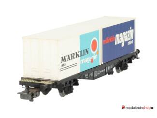 Marklin H0 84670 Containerwagen Marklin Magazin 1990 Typ Berlin / Lgjs 598 van de DB - Modeltreinshop