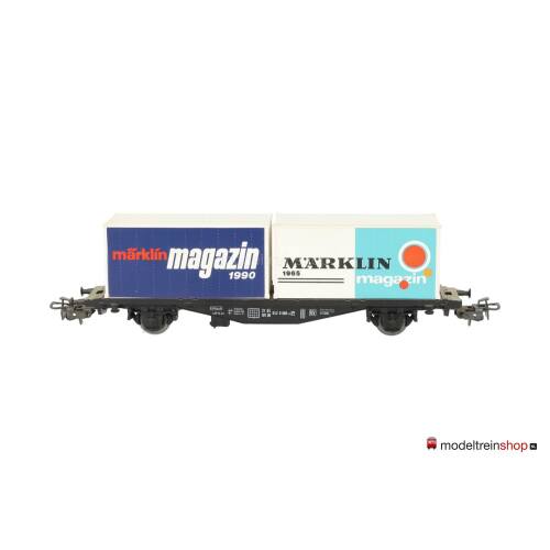 Marklin H0 84670 Containerwagen Marklin Magazin 1990 Typ Berlin / Lgjs 598 van de DB - Modeltreinshop