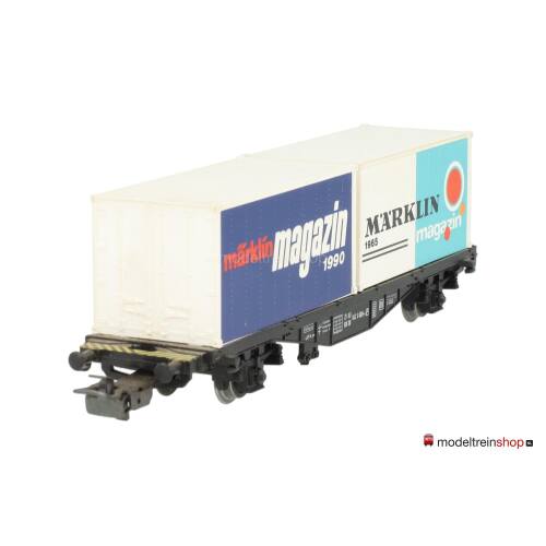 Marklin H0 84670 Containerwagen Marklin Magazin 1990 Typ Berlin / Lgjs 598 van de DB - Modeltreinshop