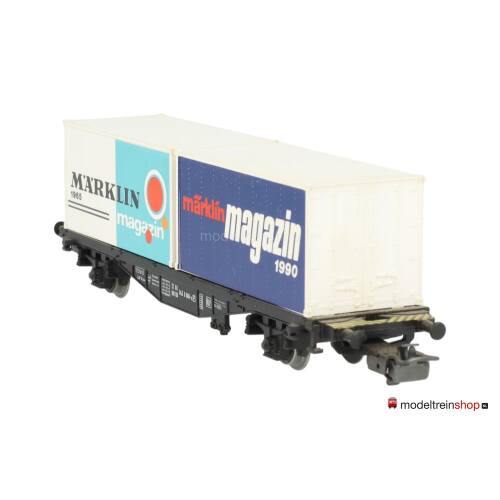 Marklin H0 84670 Containerwagen Marklin Magazin 1990 Typ Berlin / Lgjs 598 van de DB - Modeltreinshop