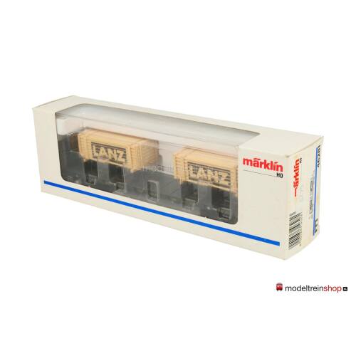 Marklin H0 46281 Lageboordwagen met lading van de K.Bay.Sts.B. - Modeltreinshop