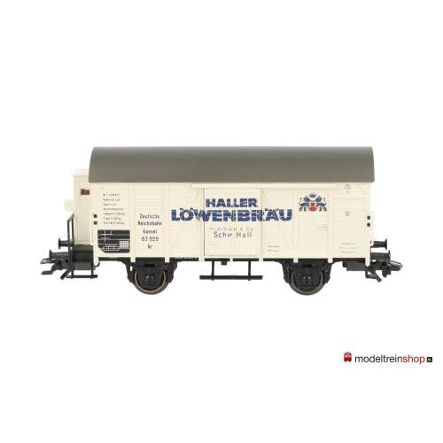 Marklin H0 4678 A2 Gesloten Goederenwagen met remhuisje HALLER LÖWENBRÄU -n Modeltreinshop