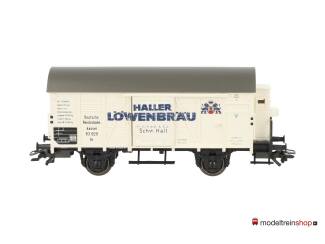Marklin H0 4678 A2 Gesloten Goederenwagen met remhuisje HALLER LÖWENBRÄU -n Modeltreinshop